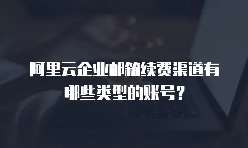 阿里云企业邮箱续费渠道有哪些类型的账号？