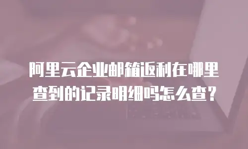 阿里云企业邮箱返利在哪里查到的记录明细吗怎么查？