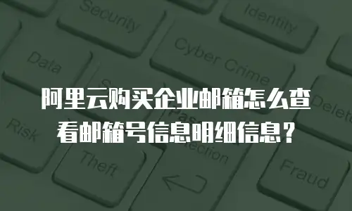 阿里云购买企业邮箱怎么查看邮箱号信息明细信息？