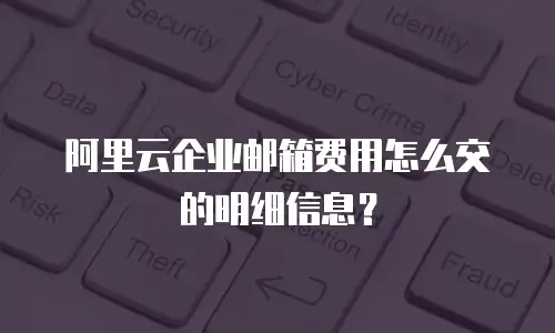 阿里云企业邮箱费用怎么交的明细信息?