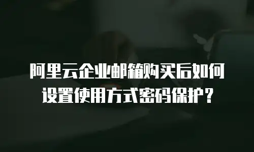 阿里云企业邮箱购买后如何设置使用方式密码保护?