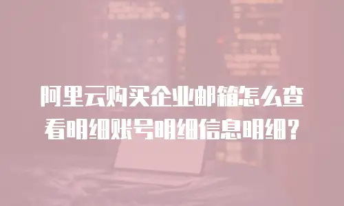 阿里云购买企业邮箱怎么查看明细账号明细信息明细？