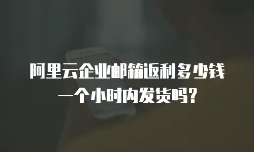 阿里云企业邮箱返利多少钱一个小时内发货吗？