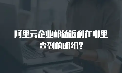 阿里云企业邮箱返利在哪里查到的明细？