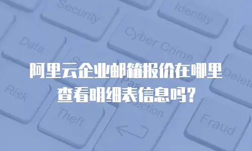 阿里云企业邮箱报价在哪里查看明细表信息吗？