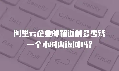 阿里云企业邮箱返利多少钱一个小时内返回吗？