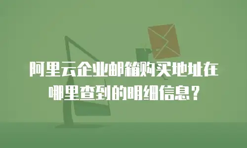阿里云企业邮箱购买地址在哪里查到的明细信息?