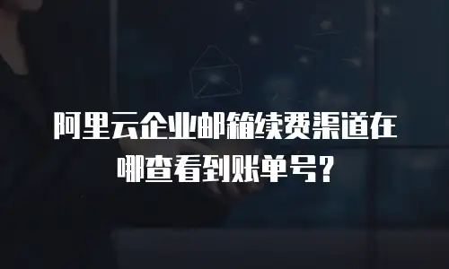 阿里云企业邮箱续费渠道在哪查看到账单号？