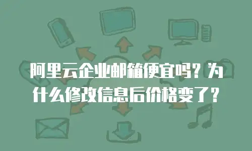 阿里云企业邮箱便宜吗？为什么修改信息后价格变了？
