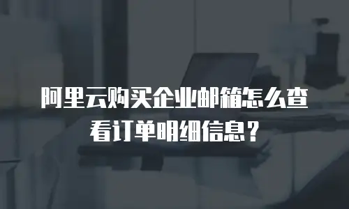 阿里云购买企业邮箱怎么查看订单明细信息？