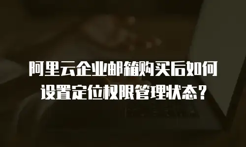 阿里云企业邮箱购买后如何设置定位权限管理状态？
