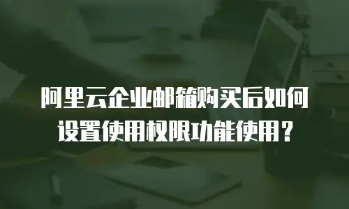 阿里云企业邮箱购买后如何设置使用权限功能使用？