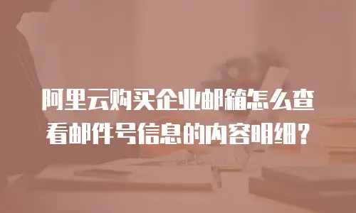 阿里云购买企业邮箱怎么查看邮件号信息的内容明细?