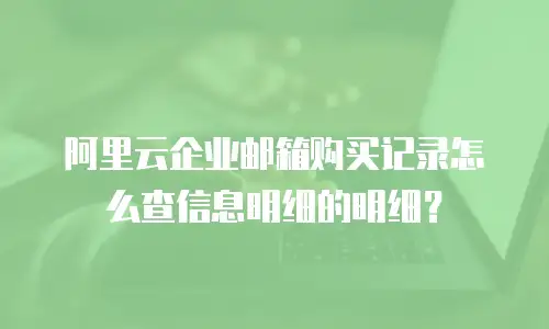 阿里云企业邮箱购买记录怎么查信息明细的明细?