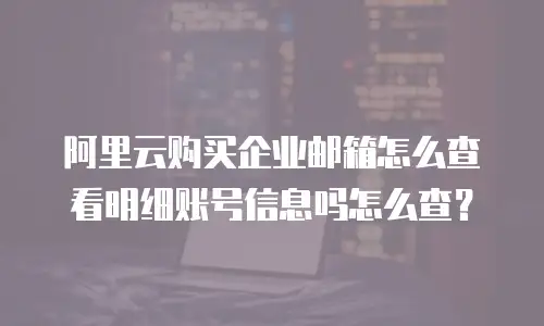 阿里云购买企业邮箱怎么查看明细账号信息吗怎么查？