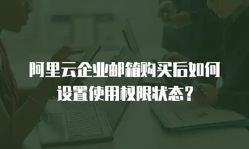 阿里云企业邮箱购买后如何设置使用权限状态？