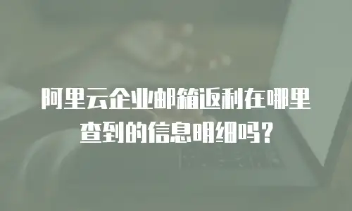 阿里云企业邮箱返利在哪里查到的信息明细吗？
