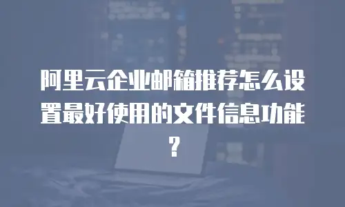 阿里云企业邮箱推荐怎么设置最好使用的文件信息功能？
