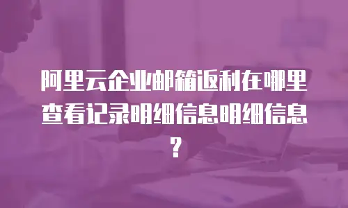 阿里云企业邮箱返利在哪里查看记录明细信息明细信息？