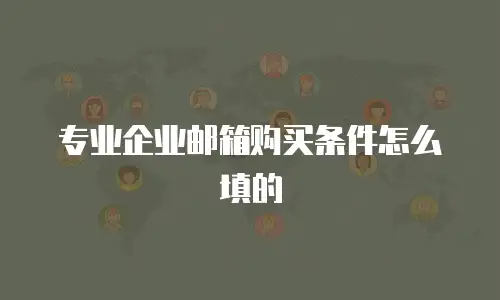专业企业邮箱购买条件怎么填的
