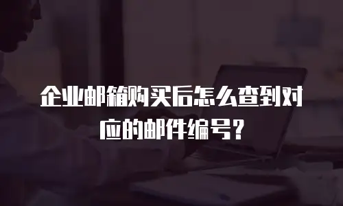 企业邮箱购买后怎么查到对应的邮件编号？