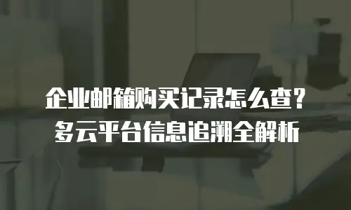企业邮箱购买记录怎么查？多云平台信息追溯全解析