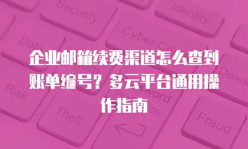企业邮箱续费渠道怎么查到账单编号?多云平台通用操作指南