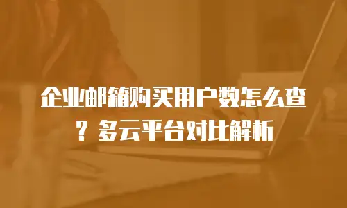 企业邮箱购买用户数怎么查？多云平台对比解析