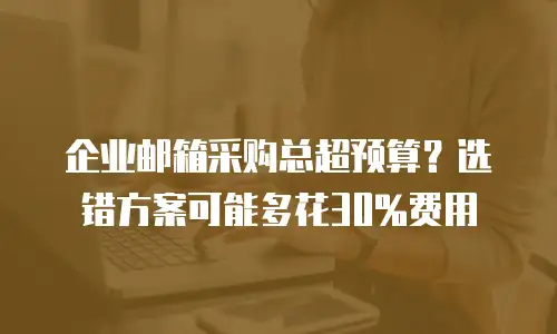 企业邮箱采购总超预算？选错方案可能多花30%费用