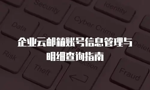 企业云邮箱账号信息管理与明细查询指南