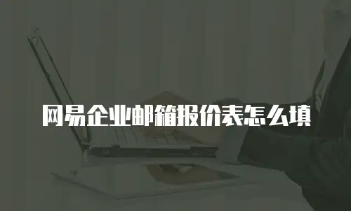 网易企业邮箱报价表怎么填