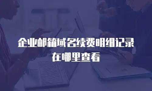  企业邮箱域名续费明细记录在哪里查看