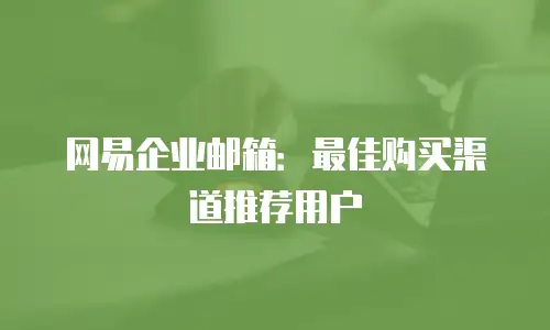 网易企业邮箱：最佳购买渠道推荐用户