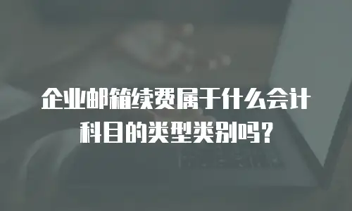 企业邮箱续费属于什么会计科目的类型类别吗?