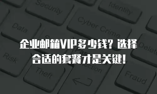 企业邮箱VIP多少钱?选择合适的套餐才是关键!