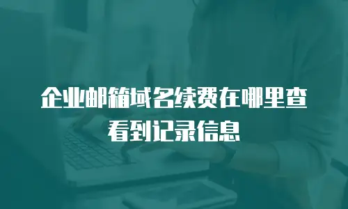 企业邮箱域名续费在哪里查看到记录信息