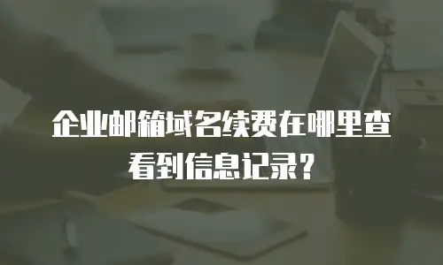 企业邮箱域名续费在哪里查看到信息记录？